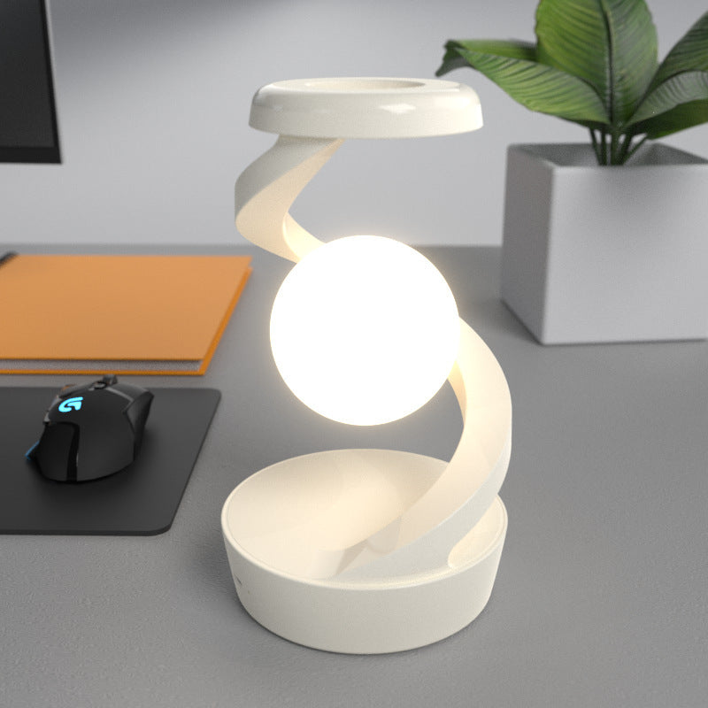 2-in-1 Rotating Moon Lamp with Wireless Charging