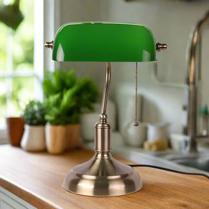 European Glass Table Lamp