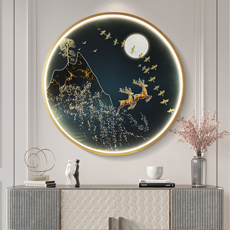 Dawn Entryway Decorative Painting Wall Landscape Mural Lamp