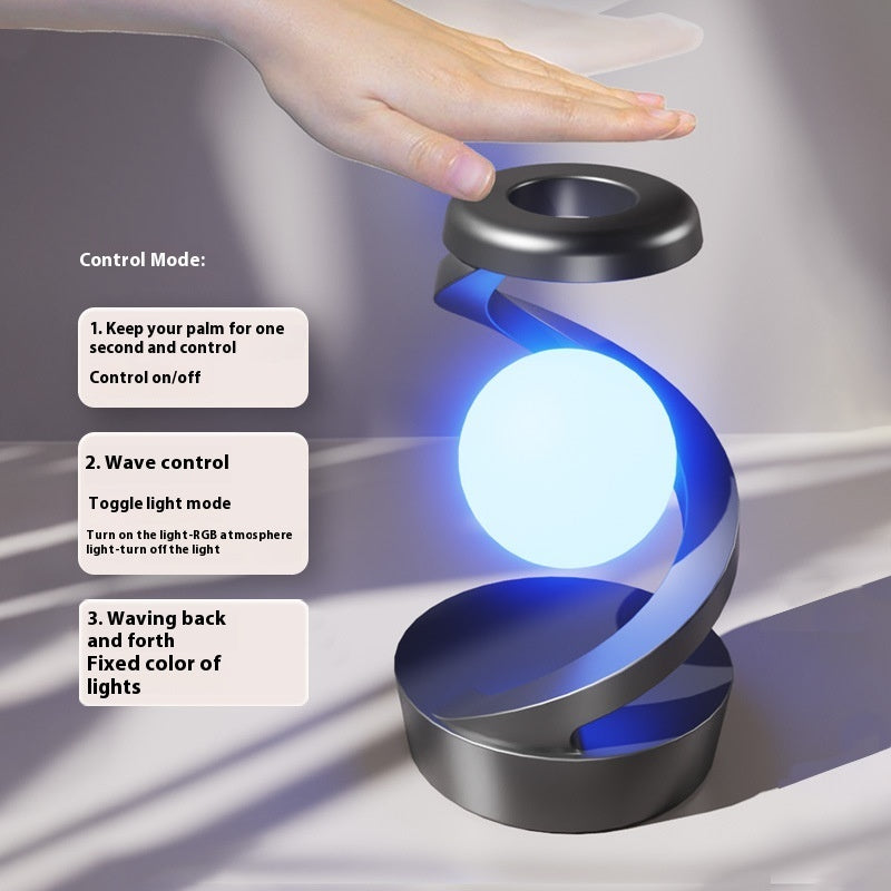 2-in-1 Rotating Moon Lamp with Wireless Charging