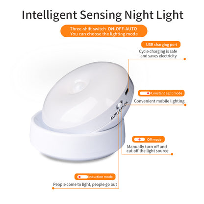 Rotating Motion Sensor Night Light for Corridor and Garage