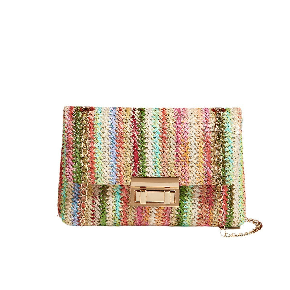 Straw Crossbody Small Square Bag