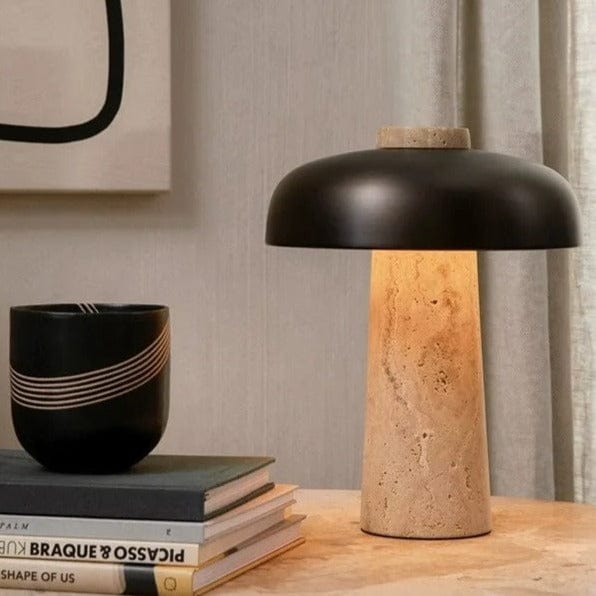 Simple style terrazzo mushroom-shaped decorative table lamp