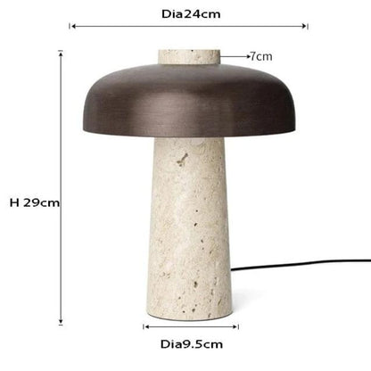 Simple style terrazzo mushroom-shaped decorative table lamp