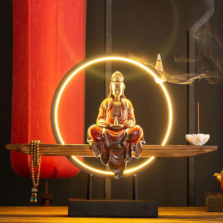 Meditating Buddha Incense Burner