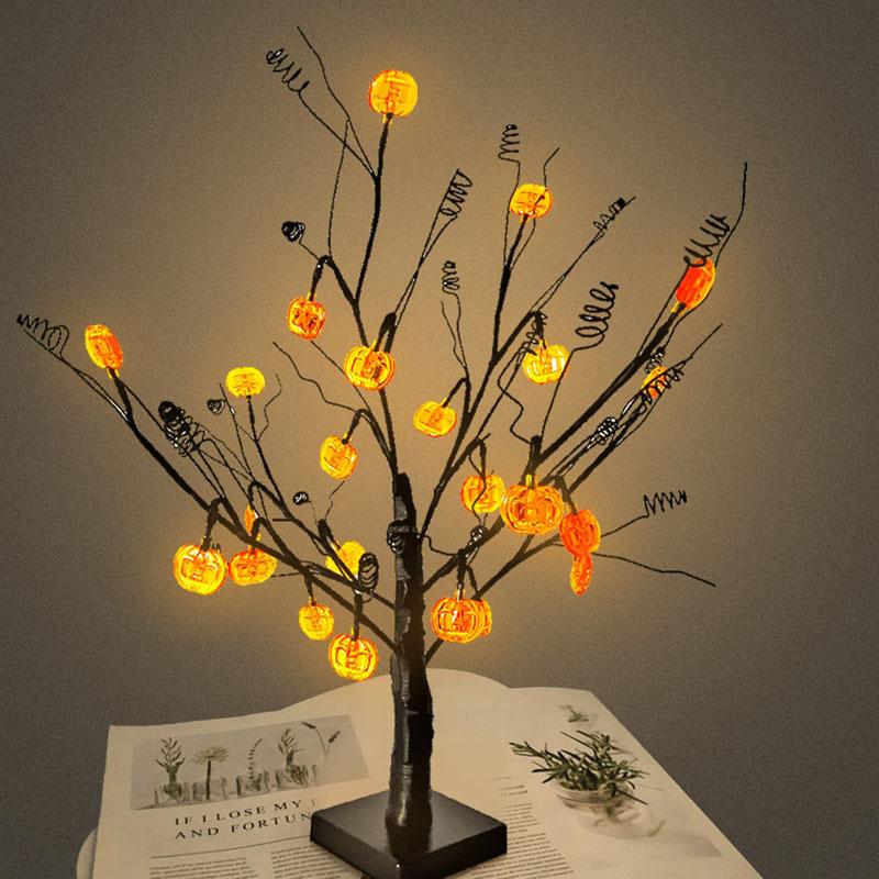 Pumpkin Tree Table Lamp