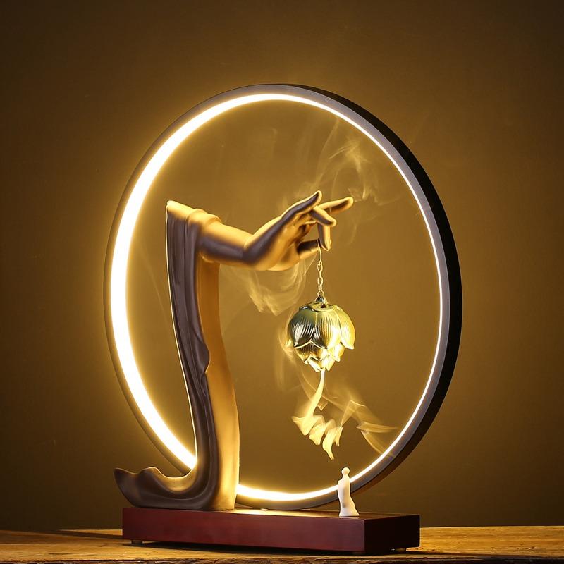 The Almighty Hand LED Incense Burner  Table Lamp