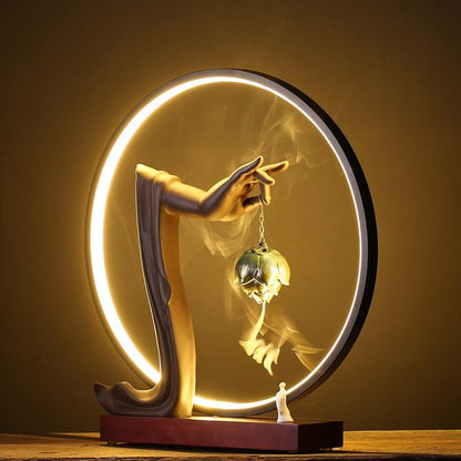 The Almighty Hand LED Incense Burner  Table Lamp