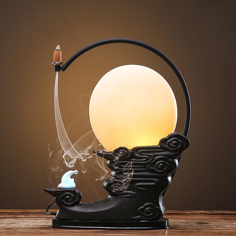 The Full Moon Incense Burner Table Lamp